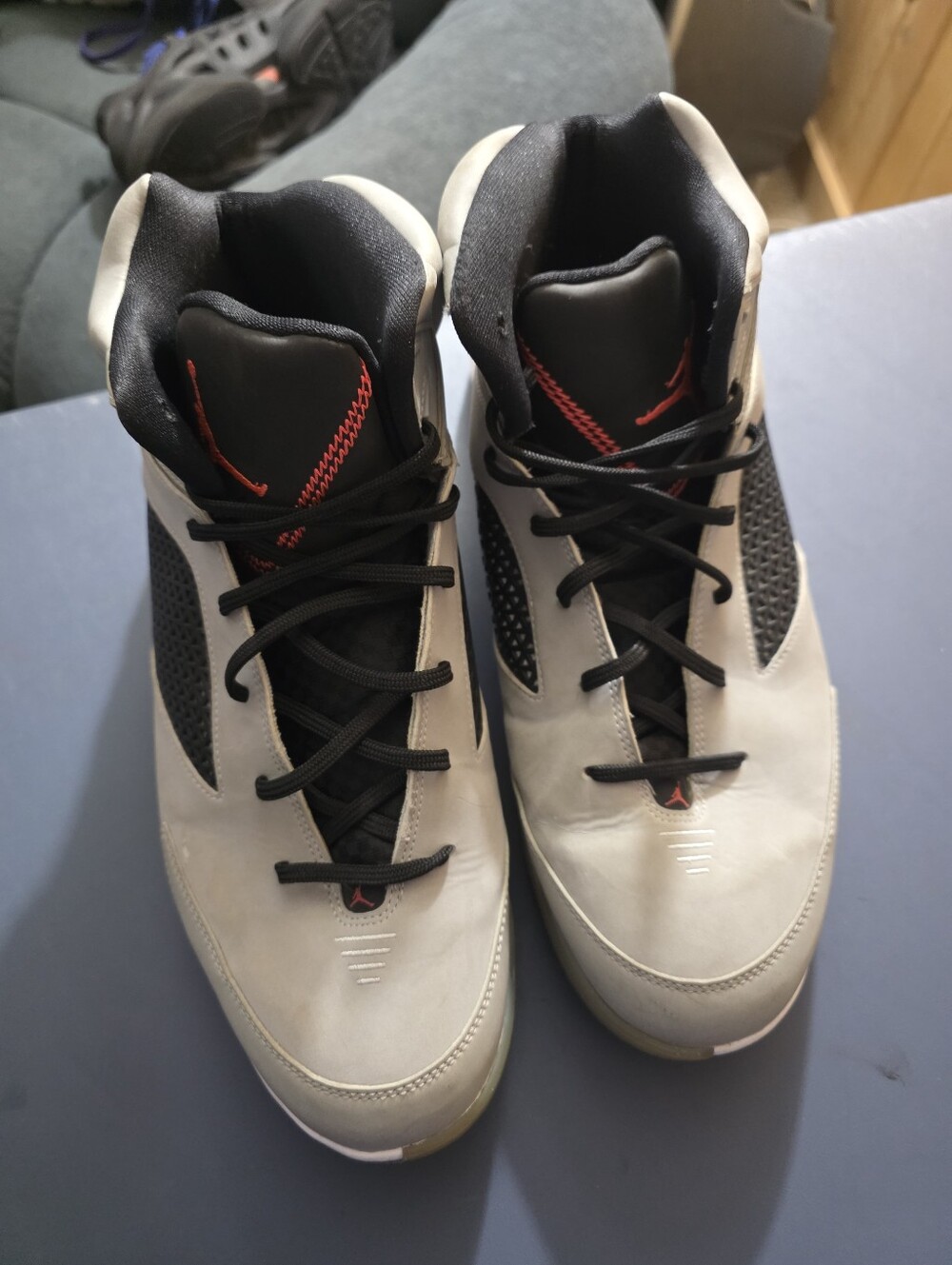 Jordan Flight Remix Wolf Grey, Size 12m Men's Gray Athletic Sneakers Like New. - Picture 5 of 8